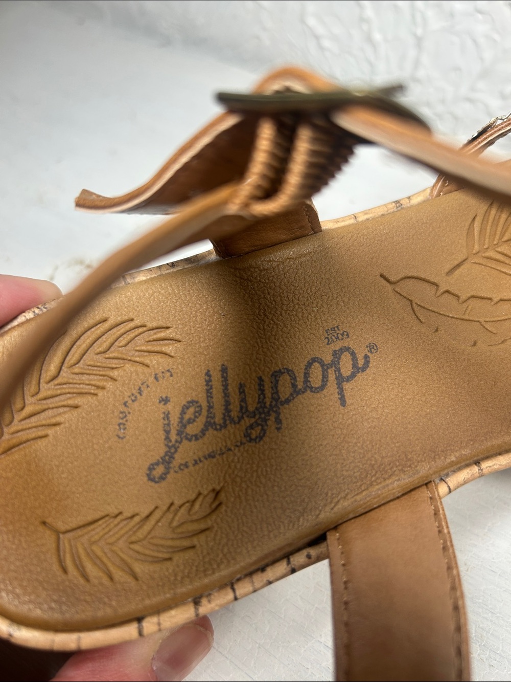 JellyPop Pierre Wedge Sandals Beaded Accents Stylish Cork Wedge Sandal - Picture 7 of 13